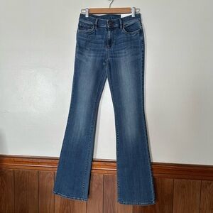 LOFT Modern Flare Leg Jean Size 0 Bootcut Y2K Coastal Cowgirl Boho